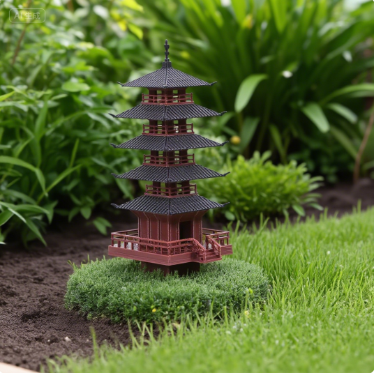 Mini Bonsai Zen Garden - Bahçe Akvaryum Bonsai Dekor Mini Pagoda